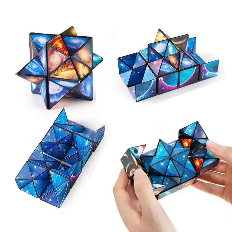 star-cube-infini-1 Ensemble de cubes magnétiques avec motifs galactiques, parfaits pour la décoration et la stimulation mentale, idéal pour les amateurs de science et d'astronomie.