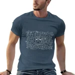 T-shirt homme avec design scientifique et formule mathématique imprimée, parfait pour les amateurs de sciences et de décoration geek.