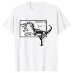 T-shirt avec dessin de dinosaure et équation scientifique pour passionnés de sciences.