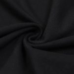Tissu noir en coton doux, idéal pour créations scientifiques, accessoires ou décoration intérieure avec une touche moderne et élégante.