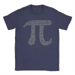 T-shirt bleu avec motif de chiffres et de données scientifiques en blanc, parfait pour les amateurs de science et de technologie, idéal pour une tenue décontractée ou pour un cadeau original.