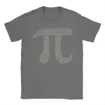 T-shirt gris avec design de code binaire et chiffres en blanc, style moderne et geek, parfait pour les amateurs de technologie et de sciences.