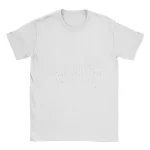 T-shirt blanc avec motif de constellation d'étoiles, design minimaliste pour amateurs d'astronomie et de sciences. Parfait pour afficher votre passion pour l'univers.