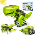 Robot dinosaure solaire, jouet éducatif pour enfants, décoration scientifique innovante.