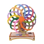 Roue de couleur en bois pour expérience scientifique, idéale pour l'enseignement et la décoration de laboratoire ou de classe. Un objet éducatif coloré et interactif pour stimuler la curiosité scienti.