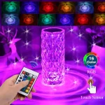 Lampe LED colorée RGB avec télécommande et capteur tactile, idéale pour décoration scientifique et ambiance lumineuse innovante.