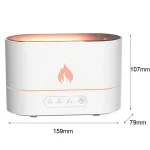 Diffuseur d'huiles essentielles en forme de lampe avec contrôle tactile, design moderne, idéal pour créer une ambiance relaxante à la maison ou au bureau.