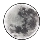 Image d'une lune réaliste utilisée comme objet de décoration scientifique, parfait pour les amateurs d'astronomie et de décoration intérieure thématique.