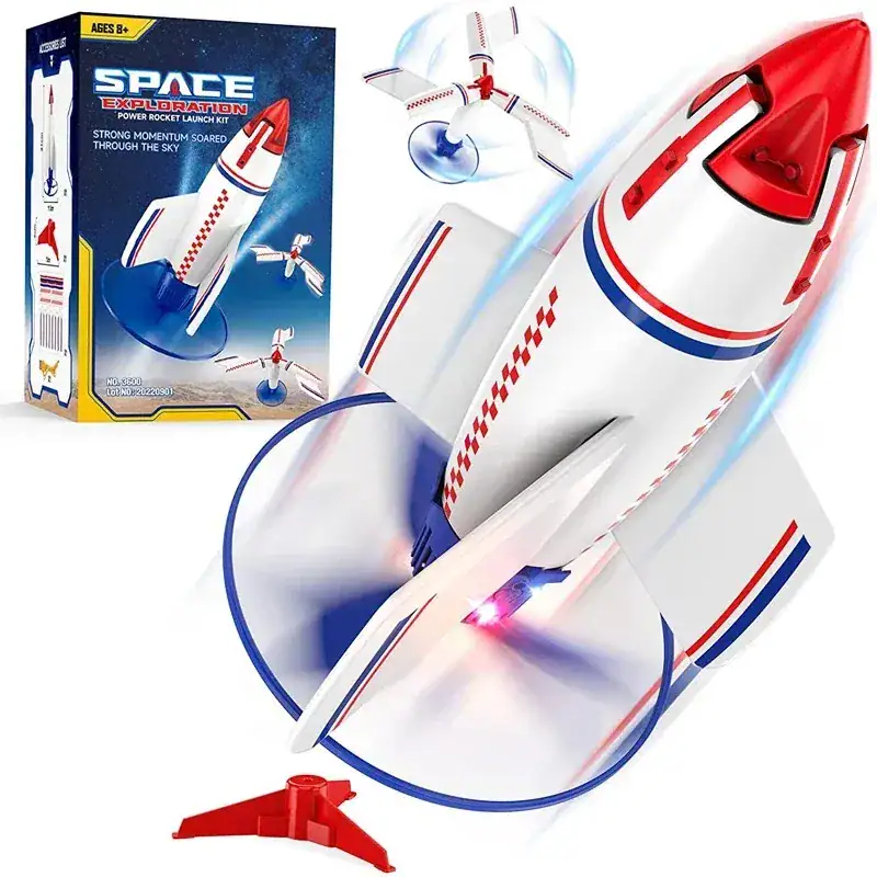 lanceur-de-fusee-jouet-1 Vaisseau spatial télécommandé pour enfants, jouet éducatif et ludique, idéal pour stimuler l'imagination et l'apprentissage scientifique chez les jeunes passionnés d'espace.