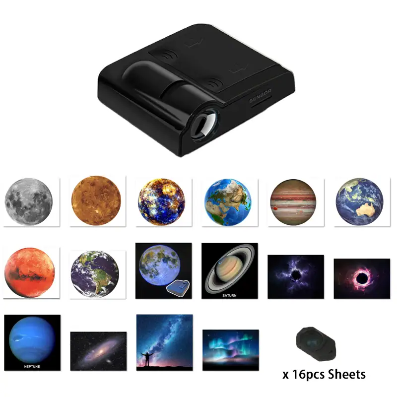 projecteur-planetes-du-systeme-solaire-1 Lunette de projection pour planétarium, idéale pour découvrir le système solaire et les étoiles à la maison ou en classe. Facile à utiliser, elle projette des images de planètes et d'astres sur le pla.