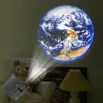 Projecteur de planète Terre pour décoration intérieure.