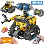 Robot éducatif programmable avec caméras et chenilles, parfait pour stimuler l'apprentissage scientifique et technologique chez les enfants et adolescents.