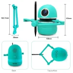 Robot scientifique programmable avec bras articulé, caméra intégrée, et design compact pour l'éducation et la décoration scientifique.