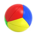 Pallone da spiaggia colorato in plastica, ideale per il relax e le giochi acquatici per bambini e adulti.