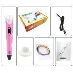 Pinceau LED 3D pour création artistique, idéal pour dessiner en 3D, décoration, et projets créatifs. Facile à utiliser avec câble USB inclus, parfait pour les amateurs d'art et de science.