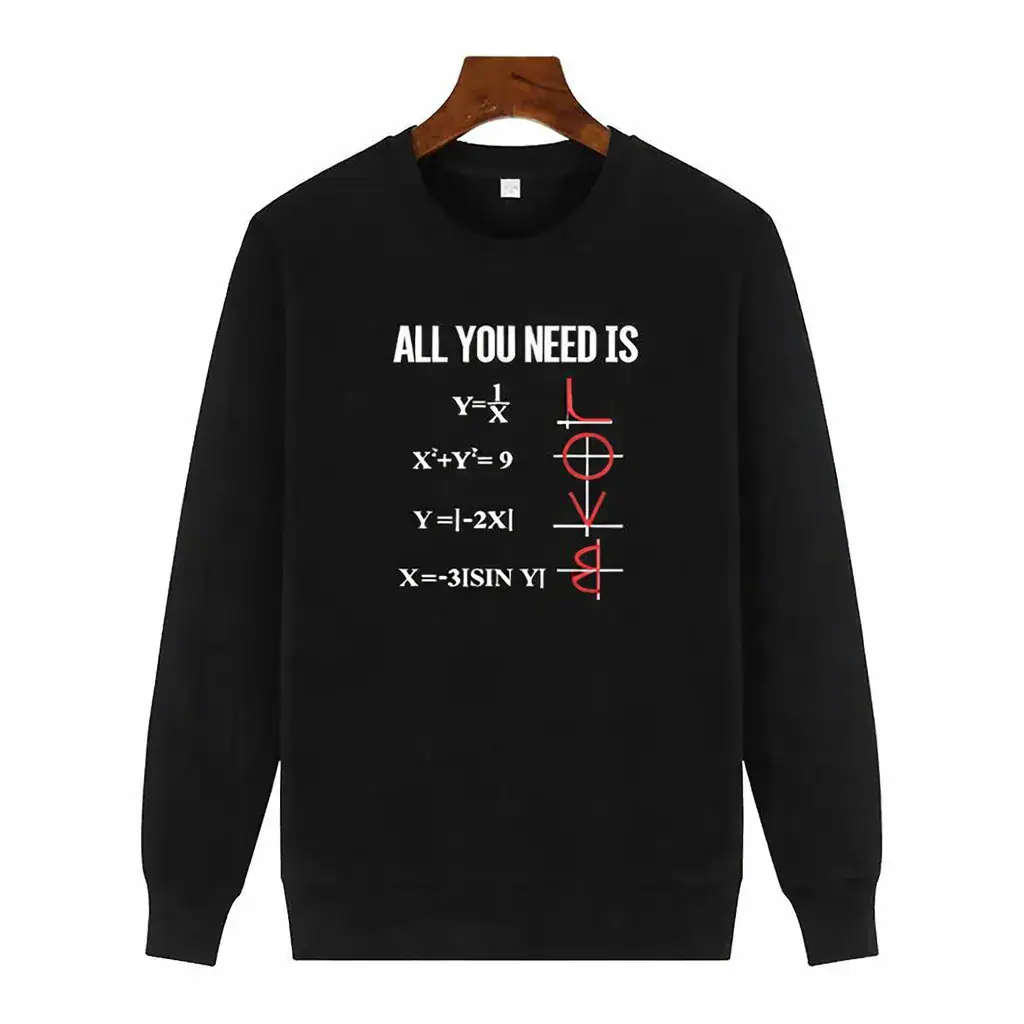 pull-algebres-1 Pull algèbres avec formules mathématiques et symbole de mathématiques en rouge sur sweat noir.