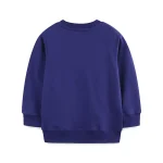 Sweat-shirt bleu pour enfant, doux et confortable, idéal pour l'hiver, avec manches longues et col rond, parfait pour un look décontracté et tendance.