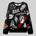 Vêtement pour enfant avec motifs de science-fiction, d'espace et d'astronautes, parfait pour les passionnés d'astronomie et d'univers futuristes.