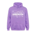 Veste à capuche violette pour ingénieurs avec motifs liés à la science et à l'ingénierie, idéale pour les amateurs de technologie et de design scientifique.