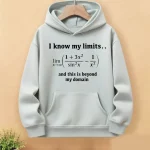 Titre de l'image : Sweat à capuche avec formule mathématique.